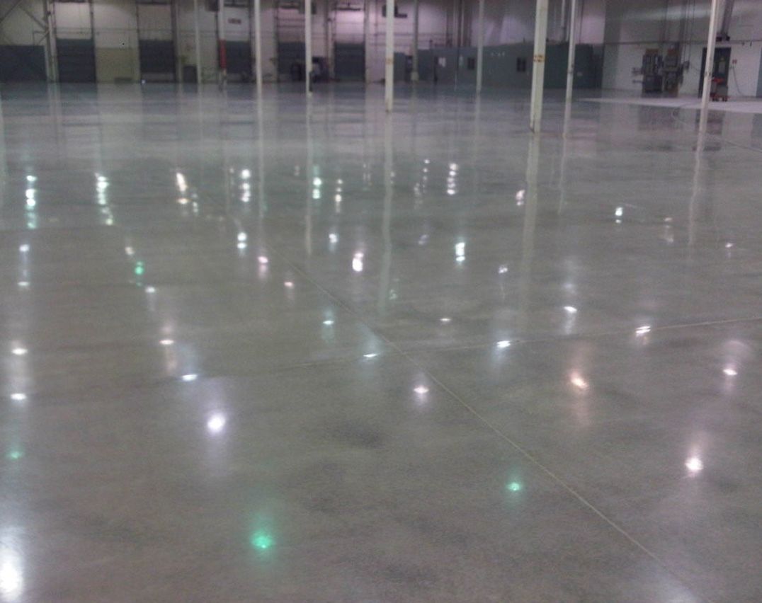 Polished concrete floors in a warehouse in Pickering