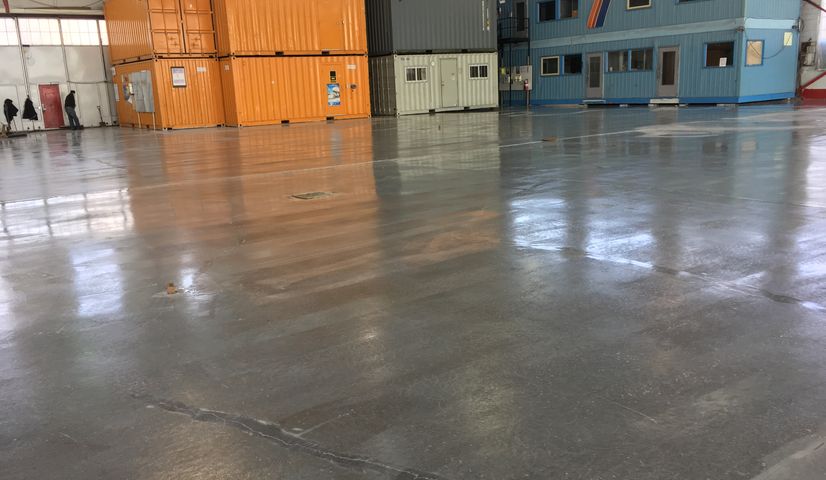 Concrete repair with epoxy flooring