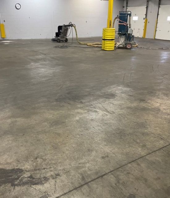 Toronto warehouse before polished concrete