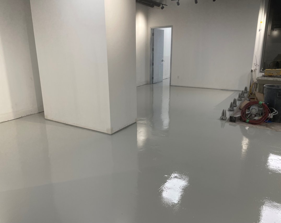Epoxy flooring installed in a Toronto laboratory — seamless hygienic surface