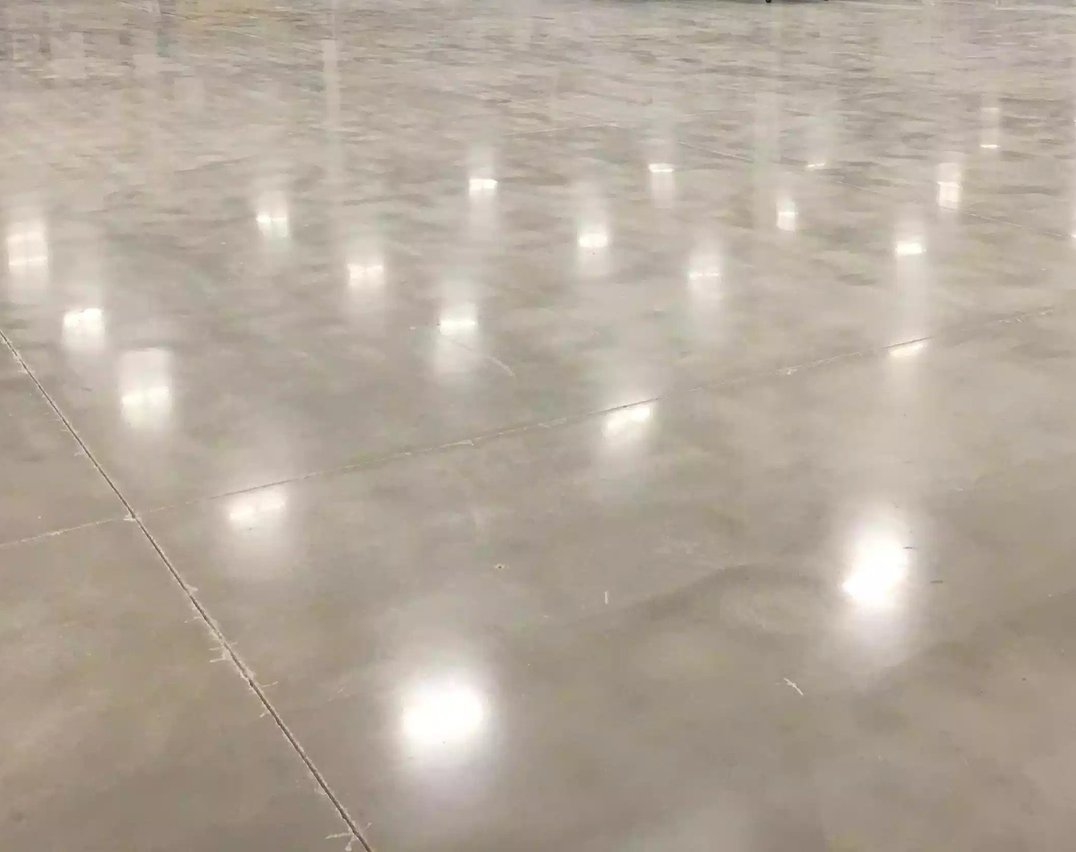 Polished concrete floor surface in a Pickering Durham Region commercial facility